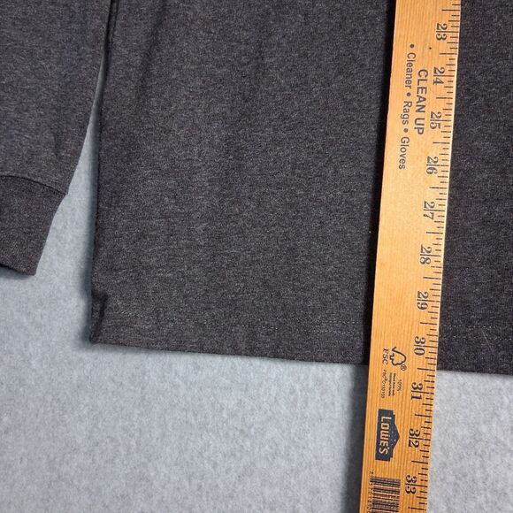 Carhartt Mens Henley Shirt Large Gray Long Sleeve Loose Fit Workwear - Picture 9 of 10